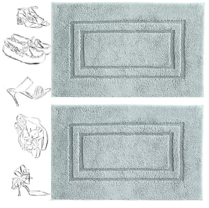 Pack of 2 Luxury Bath Mat Set Super Soft 750-GSM Washable Bath Mat - Towelsbay