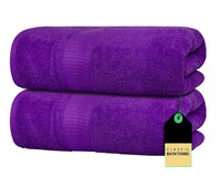 2 x Super Jumbo Luxury Bath Sheets 100% Egyptian Cotton Large Bath Sheet Towels