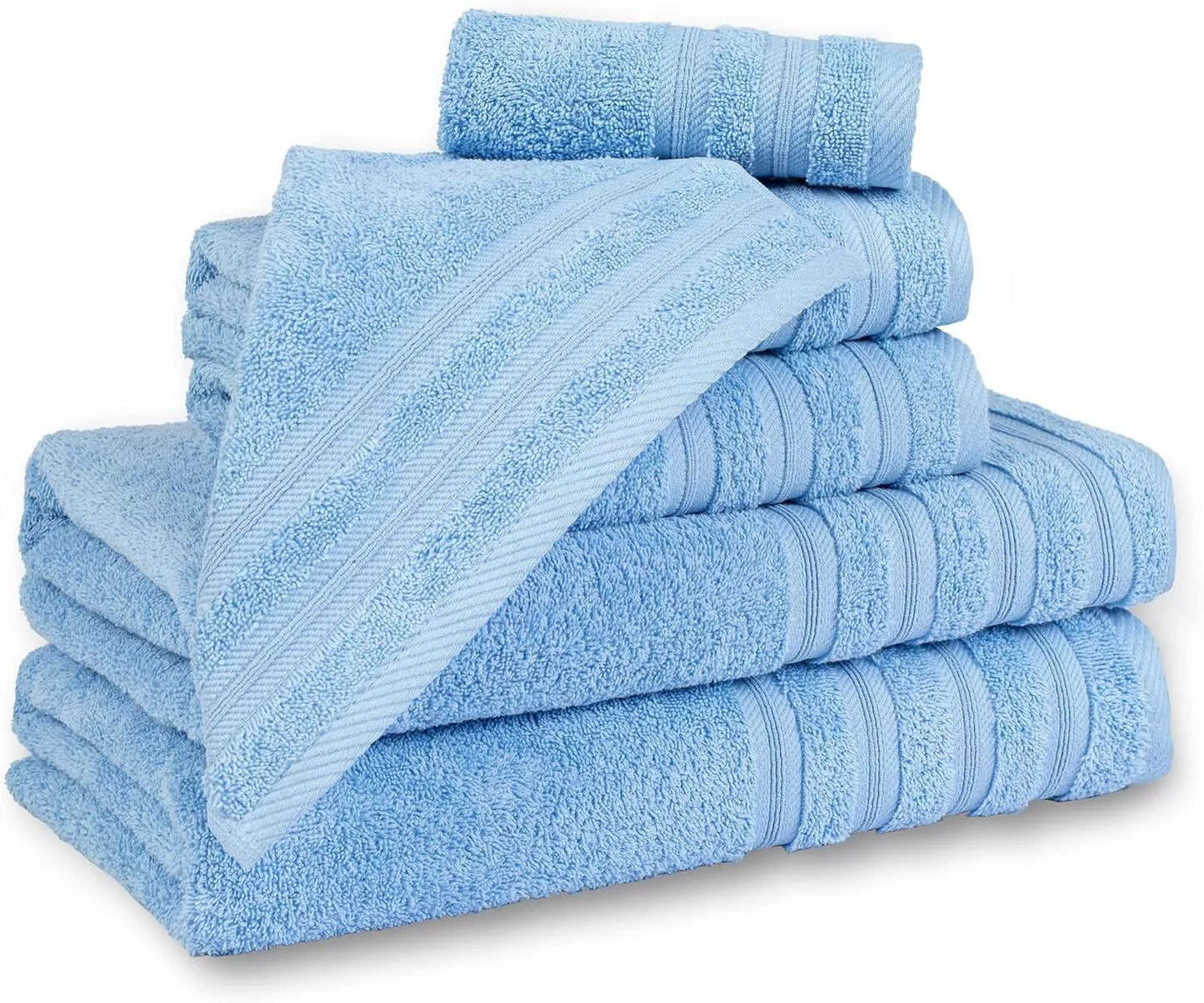 600 GSM Quality 8-Piece Towel Bale - Includes 2 Each of Face, Hand & Bath Towels