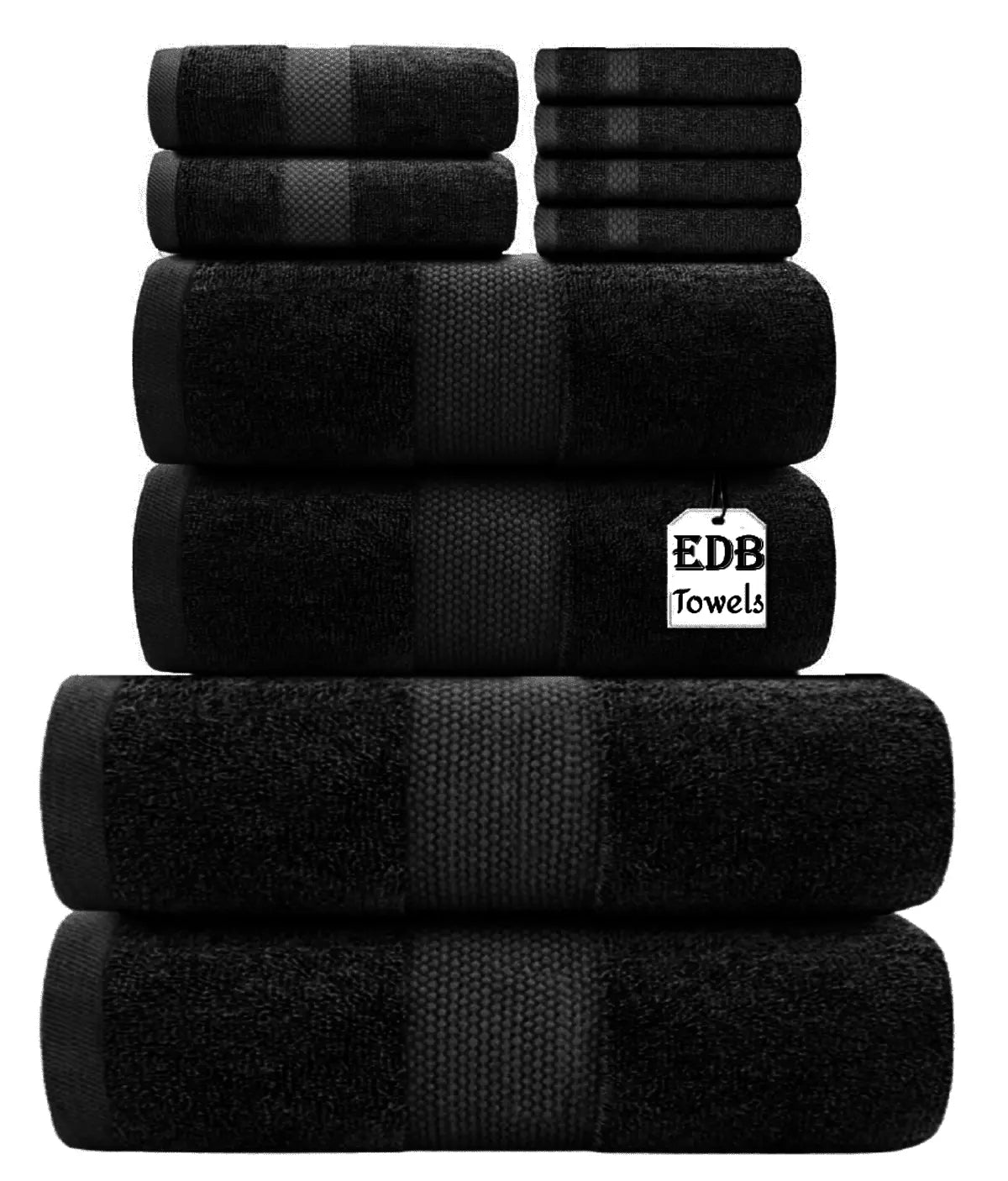 Egyptian Cotton 8 Piece Bale Set 800GSM - 4 Face Cloths, 2 Hand Towel, 2 Bath Towel