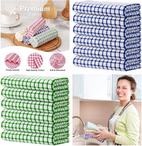 Terry Tea Towels 100% Cotton Large Kitchen Cleaning Cloths Bar Dish Towel Set