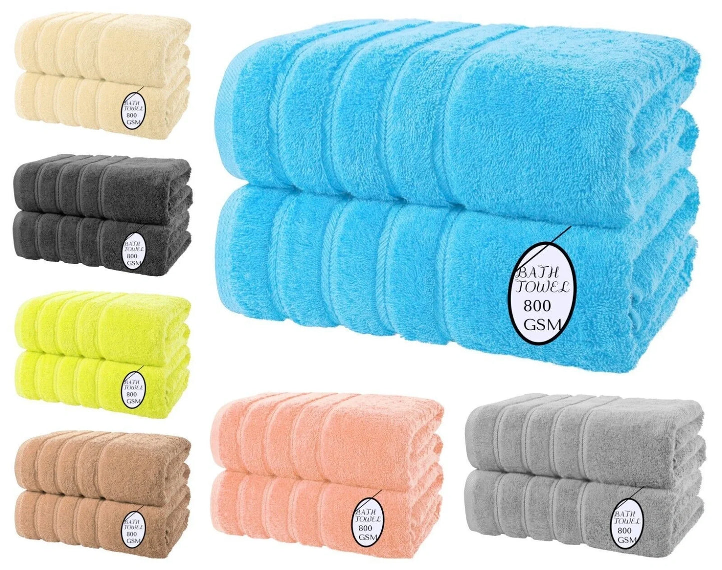 EXTRA LARGE SUPER JUMBO BATH TOWEL 70 X 130 cm. 100% EGYPTIAN COTTON Bath Sheets 800 GSM Towels - Towelsbay