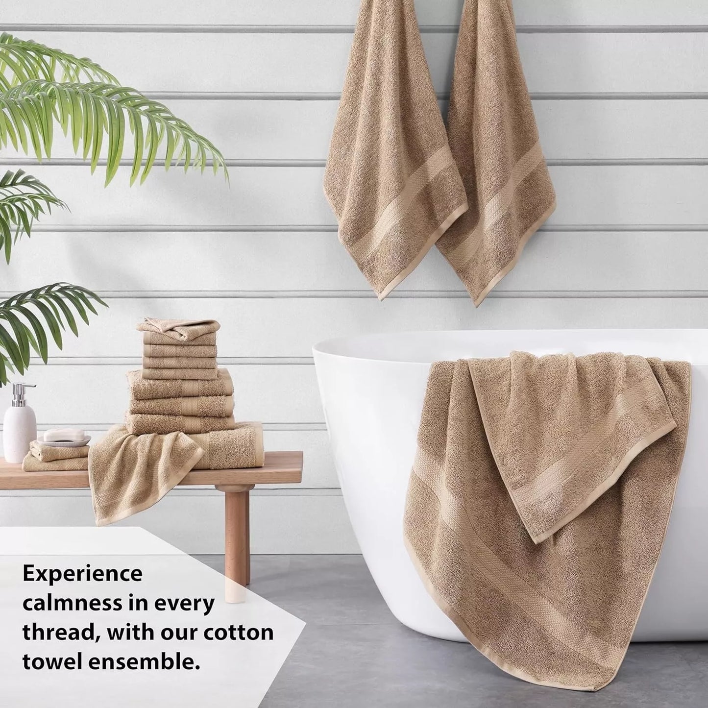 6x Soft Large Hand Bath Towels luxury 100% Egyptian Cotton 800GSM - Towelsbay