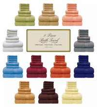 Super Soft 8 Piece 500GSM Towel Bale - Luxury 4 Face Cloths, 2 Hand Towels, 2 Bath Towels