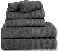 600 GSM Quality 8-Piece Towel Bale - Includes 2 Each of Face, Hand & Bath Towels