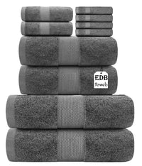 Egyptian Cotton 8 Piece Bale Set 800GSM - 4 Face Cloths, 2 Hand Towel, 2 Bath Towel