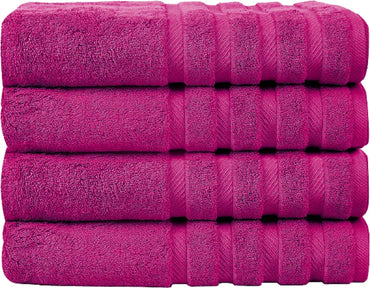 Pack of 4 - XL Giant Bath Towels, 100% Egyptian Cotton, 85 x 165 cm - Towelsbay