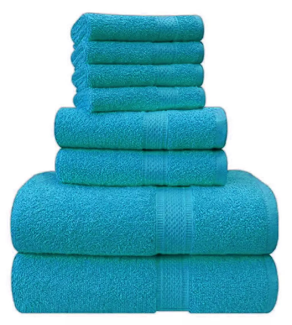 Super Soft 8 Piece 500GSM Towel Bale - Luxury 4 Face Cloths, 2 Hand Towels, 2 Bath Towels