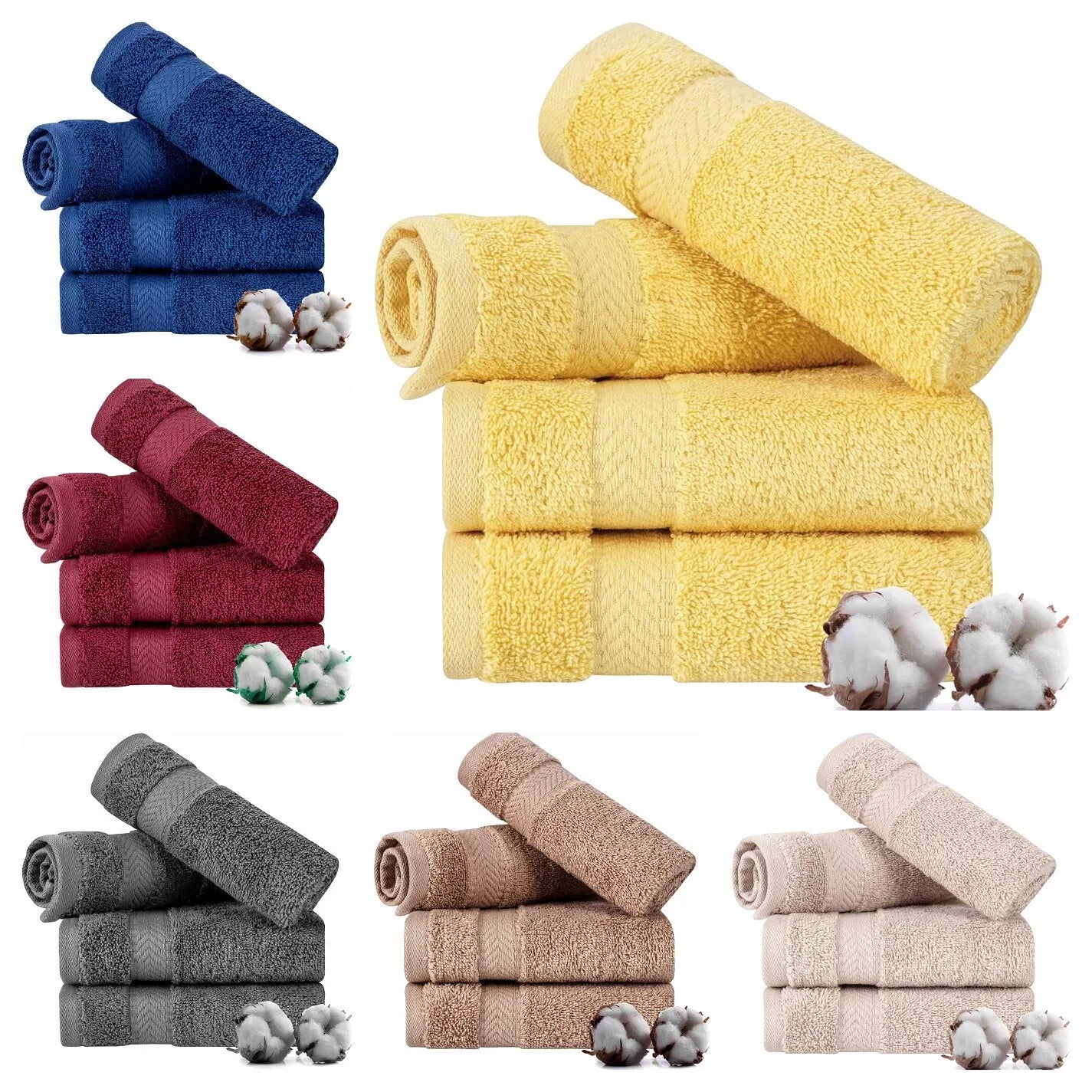 450 GSM Value Range Towels - 100% Cotton Face Cloths