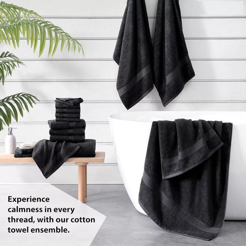 6x Soft Large Hand Bath Towels luxury 100% Egyptian Cotton 800GSM - Towelsbay