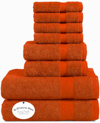 Luxury 4 Face Cloths, 2 Hand Towels, 2 Bath Towels- Super Soft 8 Piece 600GSM Towel Bale