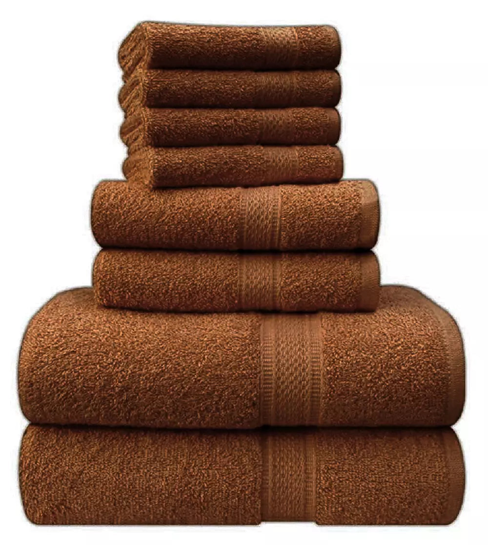 Super Soft 8 Piece 500GSM Towel Bale - Luxury 4 Face Cloths, 2 Hand Towels, 2 Bath Towels Towelsworld