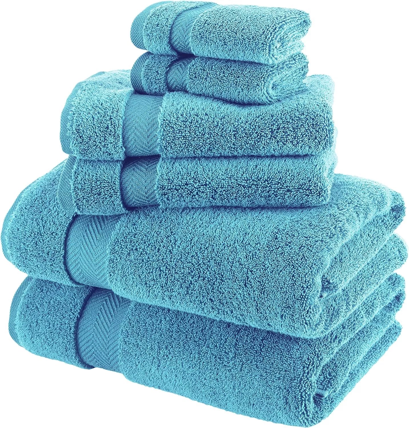 Super Soft 6 Piece 800GSM Towel Bale -2 Face Cloth 2 Hand Towels, 2 Bath Towels