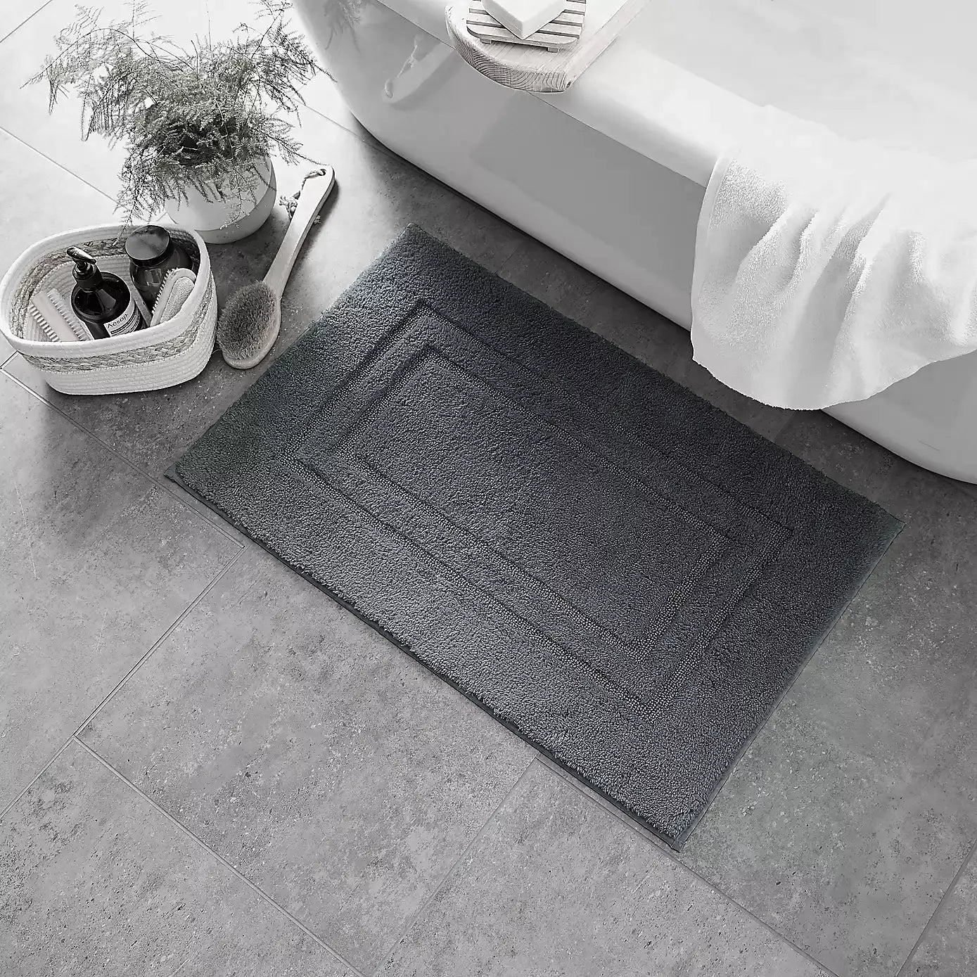 Pack of 2 Luxury Bath Mat Set Super Soft 750-GSM Washable Bath Mat - Towelsbay