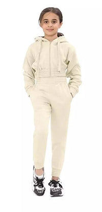 Kids Girls Tracksuit Hoodie, Kids and Teens Crop Tracksuit Set Casual - Towelsbay