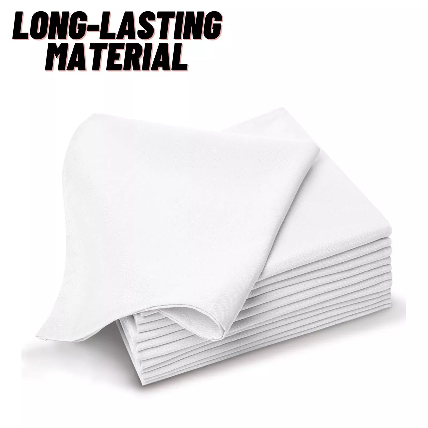 Premium White Wedding Napkins Made from 100% Egyptian Cotton