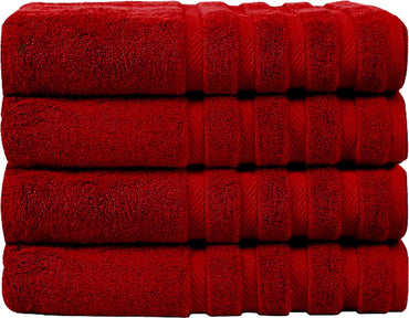 Pack of 4 - XL Giant Bath Towels, 100% Egyptian Cotton, 85 x 165 cm - Towelsbay