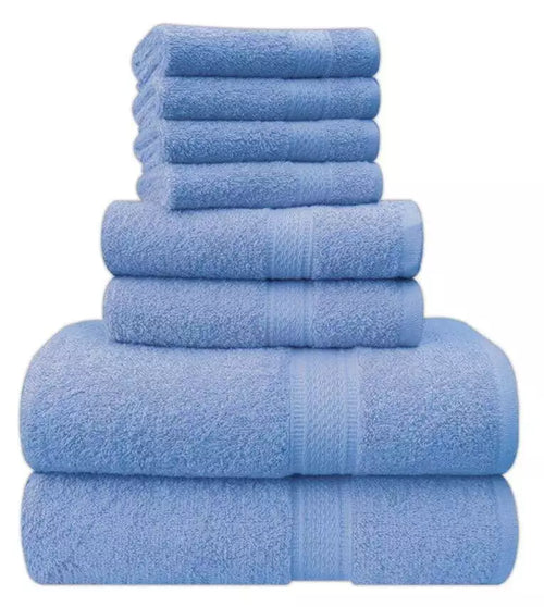 Super Soft 8 Piece 500GSM Towel Bale - Luxury 4 Face Cloths, 2 Hand Towels, 2 Bath Towels Towelsworld