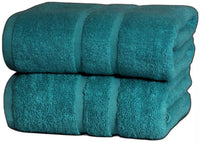 2x Luxury Extra Large Jumbo Bath Sheet Towels 100% Egyptian Cotton 600GSM Towels 100 x 200cm - Towelsbay