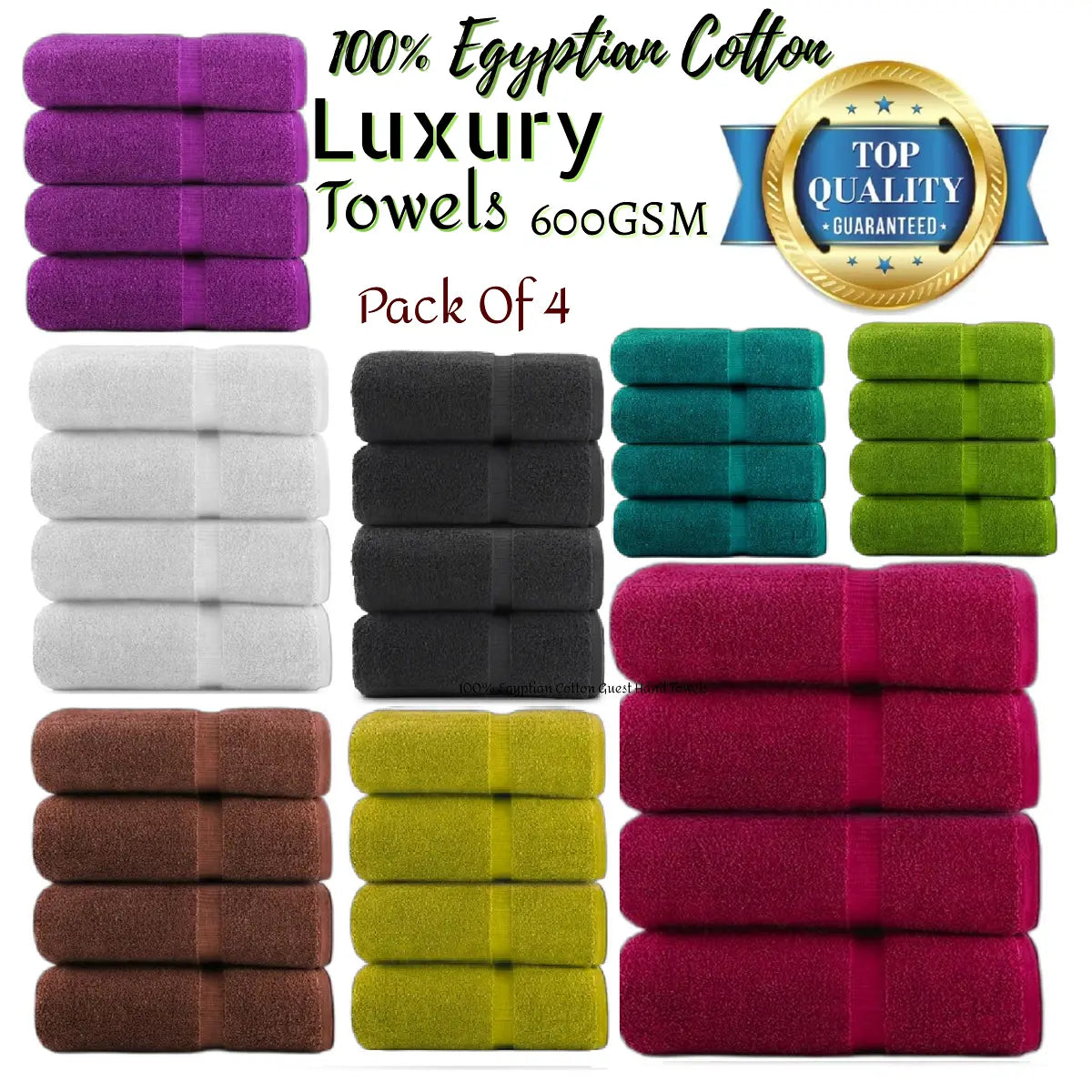 Luxury at Your Fingertips: Buy the Set of 4 High Quality 100% Cotton Hand Towels - Towelsbay