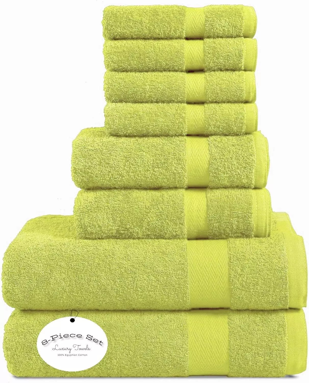 Luxury 4 Face Cloths, 2 Hand Towels, 2 Bath Towels- Super Soft 8 Piece 600GSM Towel Bale