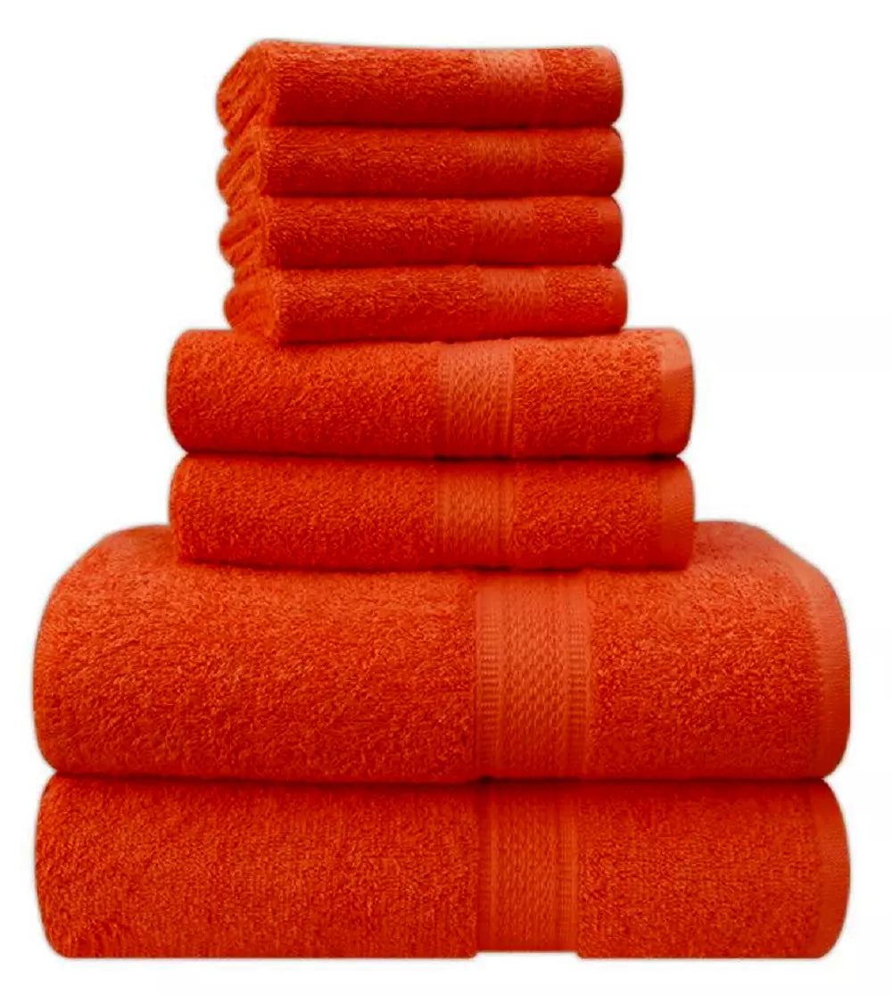 Super Soft 8 Piece 500GSM Towel Bale - Luxury 4 Face Cloths, 2 Hand Towels, 2 Bath Towels Towelsworld