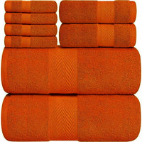 8 Pcs Towel Bale Set 100% Egyptian Cotton Face, Hand Towel, Big Bath Towel 600GSM - Towelsbay