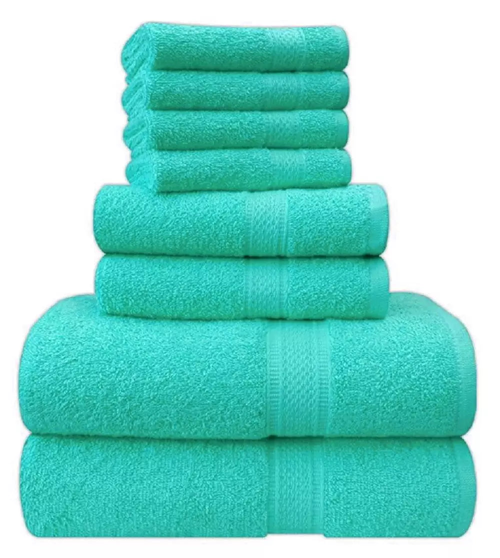 Super Soft 8 Piece 500GSM Towel Bale - Luxury 4 Face Cloths, 2 Hand Towels, 2 Bath Towels