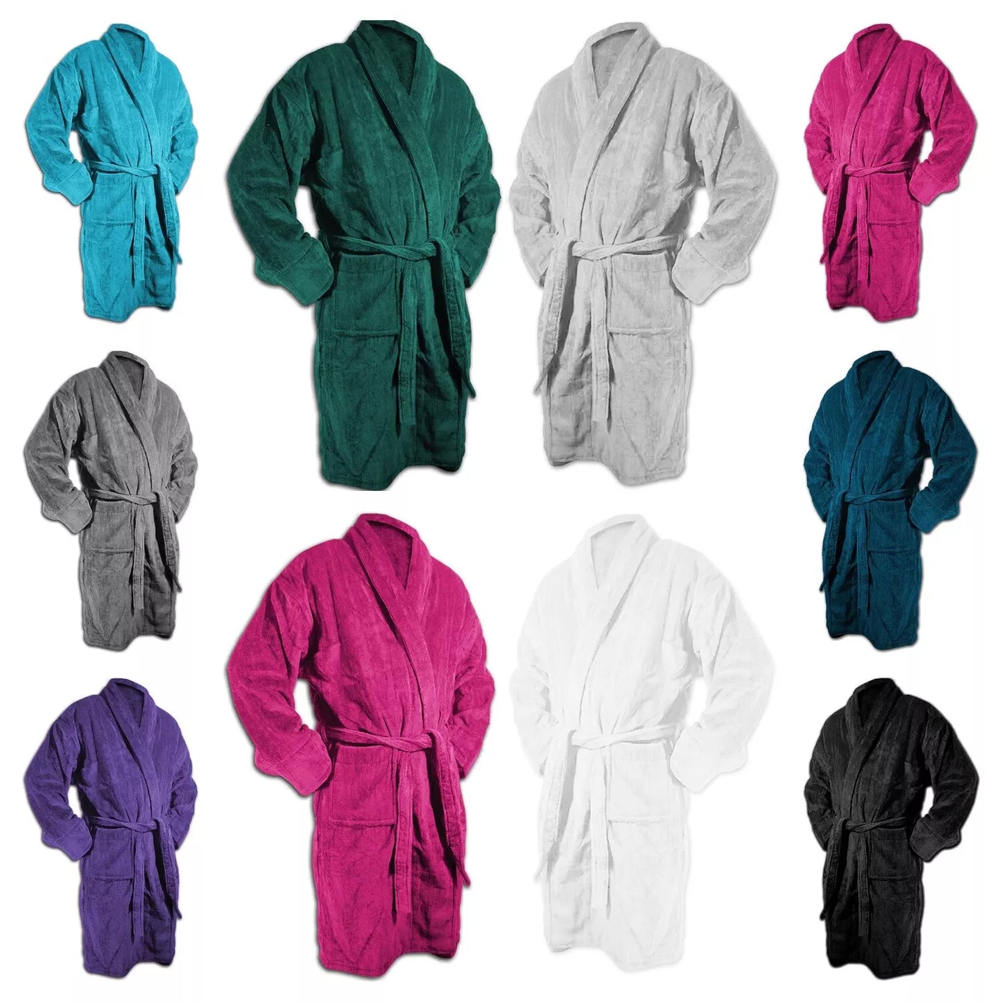 Terry Towelling Bath Robes - 100% Cotton