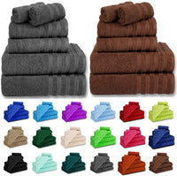 600 GSM Quality 8-Piece Towel Bale - Includes 2 Each of Face, Hand & Bath Towels