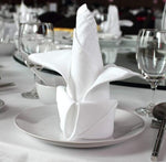 Table Linen 100% Egyptian Cotton 250 TC - 12 Pieces White Cotton Napkins