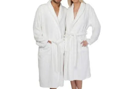 Unisex Shawl Bath Robe 100% Egyptian Cotton Terry Toweling Luxury Dressing Gown