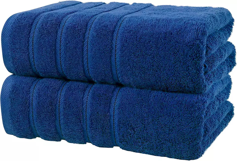 2X Luxury Super Jumbo Bath Sheets 800GSm 100% Egyptian Cotton Bath Towels 70 X 140cm - Towelsbay