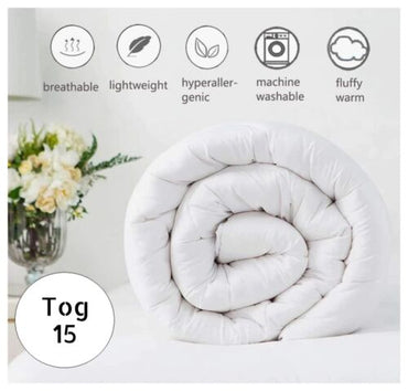 Luxury Duvet Extra Deep Fluffy Quilt 15 Tog Single Double King Super King Size