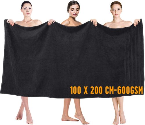 2x Extra Large Super Jumbo Bath Sheets 100% Cotton Soft Absorbent Bath  Towels
