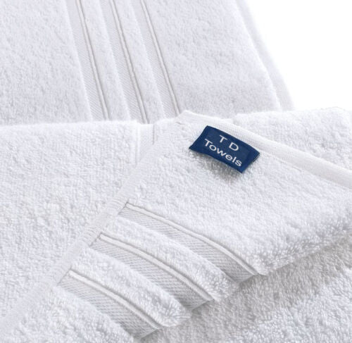 White bath towel set 70x120 cm