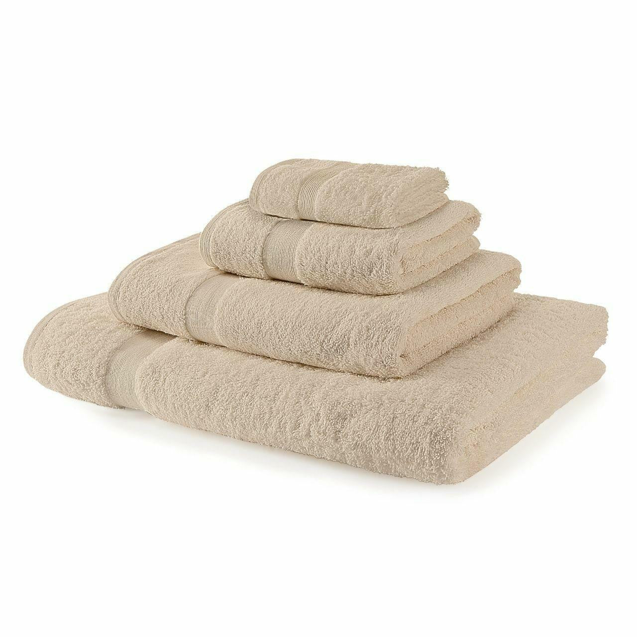 100% Egyptian Cotton 2 Hand Towels, 2 Bath Sheets - 4 Piece 600GSM Towel Bale