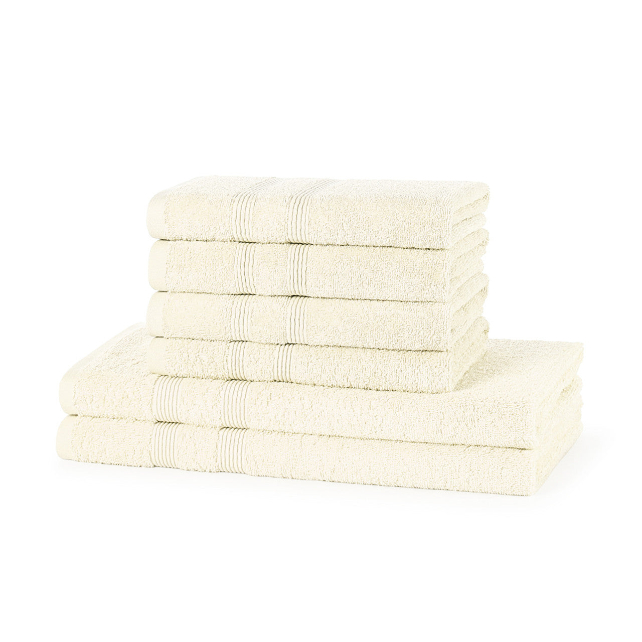 Super Soft 6 Piece 500GSM Towel Bale - 4 Hand Towels, 2 Bath Towels