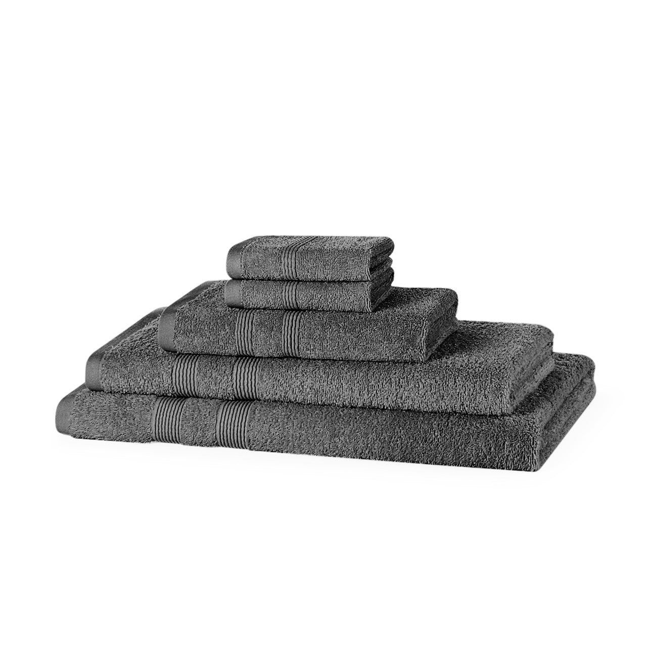 Egyptian Cotton 5 Piece Bale Set 500GSM - 2 Face Cloths, 1 Hand Towel, 1 Bath Towel, 1 Bath Sheet