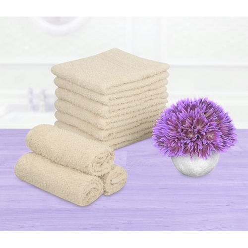 12x 100% EGYPTIAN COTTON TOWELS FACE CLOTH SOFT FLANNEL 500GSM