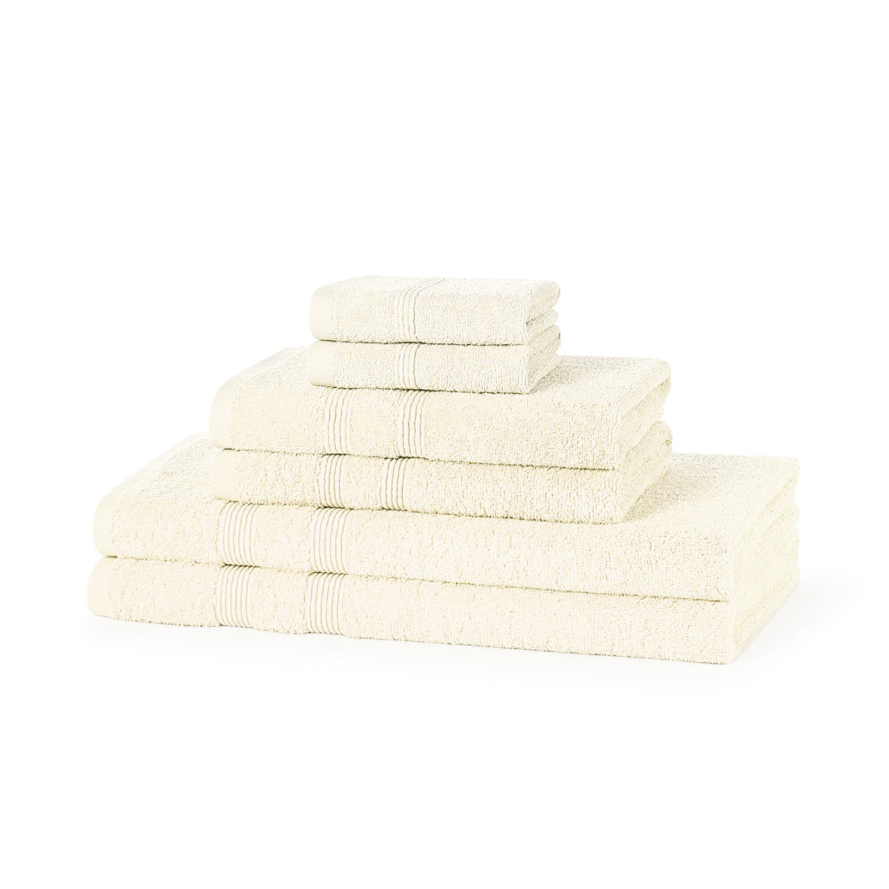 600 GSM Quality 6-Piece Towel Bale - Includes 2 Each of Face, Hand & Bath Towels