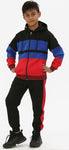 Kids Boys Zipper Tracksuit Set Fleece Hooded Top Bottom Jogging Suit 3-14 Years