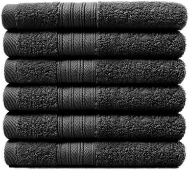6 Pack Guest Towels 100% Egyptian Cotton 600-GSM Premium Hotel Quality