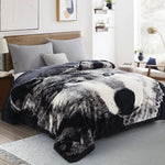 3D Animal Print Luxury Soft Warm Mink Throw Fleece Blanket for Bed Sofa Double King