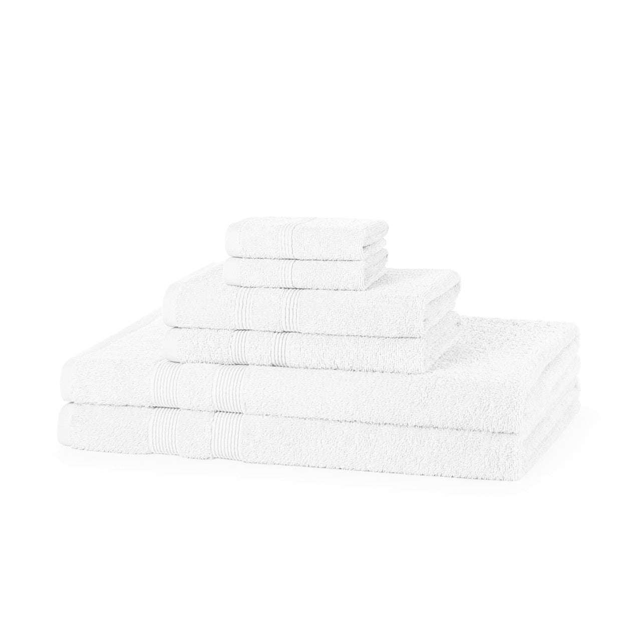 Super Soft 6 Piece 500GSM Towel Bale - Luxury 2 Face Cloths, 2 Hand Towels, 2 Bath Sheets